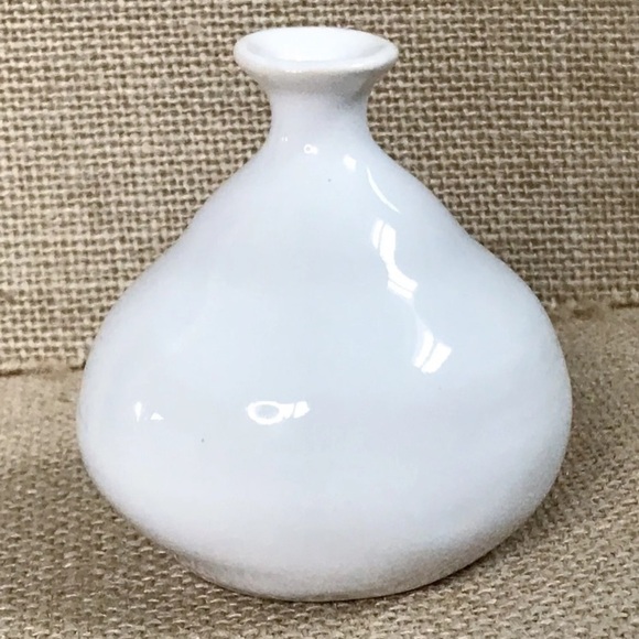 Art On Pottery Bud Vase Woman Parasol Field Eclectic Whimsical Cottage Core - Picture 5 of 9